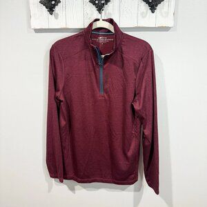 Vineyard Vines Men’s Sankaty Quarter-Zip Pullover | Crimson | Size S | NWT